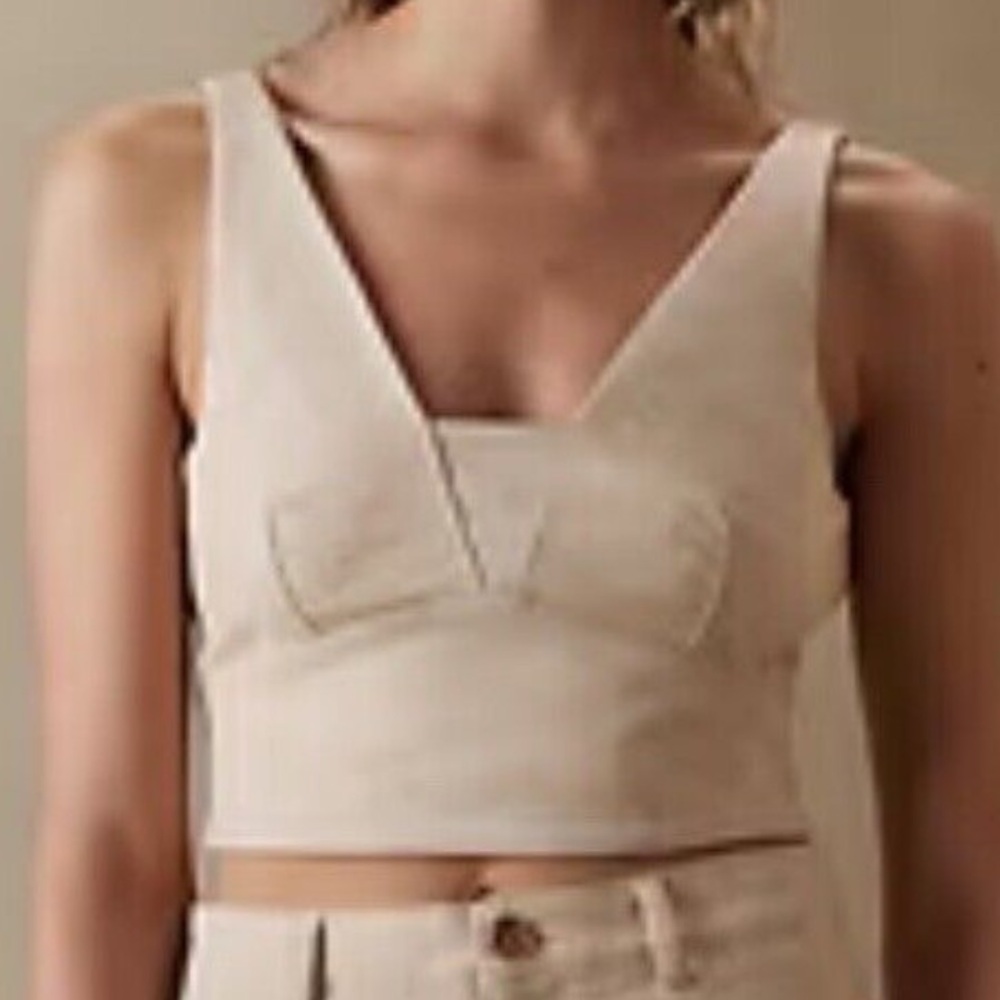 Banana Republic Linen Blend Crop Top – Size 6 – New with Tags